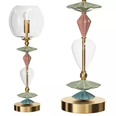 Iris Candy Glass Table Lamp 3D model image 1 