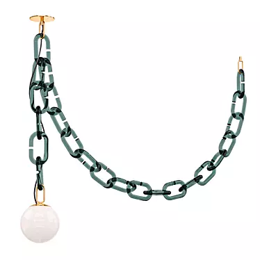 Elegant Chain Pendant Light 3D model image 1 