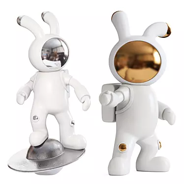 Cosmic Bunny Sculpture 3D model image 1 