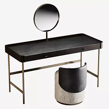 Modern Vanity Table with Dual Models 3D model image 1 