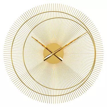 Golden Dubai Metal Wall Clock D60cm 3D model image 1 