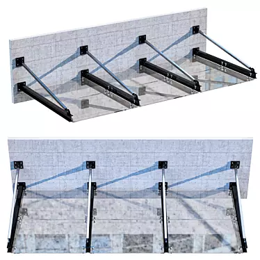  Modern Glass Canopy Design 3D model image 1 
