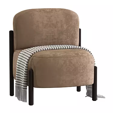 Minimalistic Flag Easy Chair 3D model image 1 