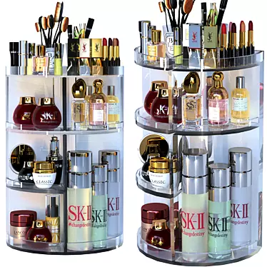 Beauty Essentials Kit: Cosmetics, Perfume, Lipstick 3D model image 1 