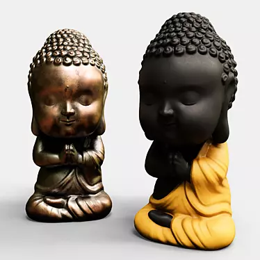 Zen Baby Buddha Figurine 3D model image 1 