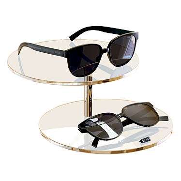 Dior Flag 1 Black Sunglasses: Stylish Store Display 3D model image 1 