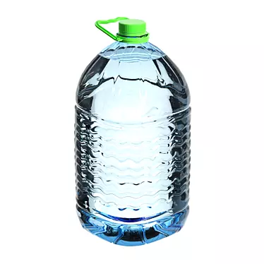 Reusable Water Bottle with Customizable Label 3D model image 1 