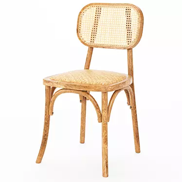 Elegant Sendai Wood Chair 3D model image 1 