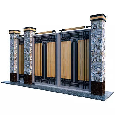 Ethnic Style Gates 3D model image 1 