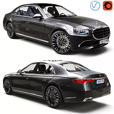 Luxury Safeguard: Mercedes S680 2022 3D model image 1 
