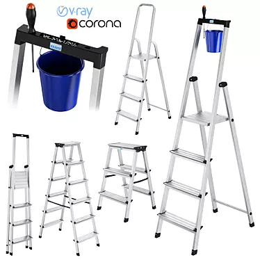 KRAUSE Step Ladders: Solidy, Dopplo & Corda 3D model image 1 