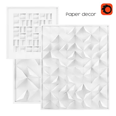 Abstract Paper Wall Decor 3D model image 1 