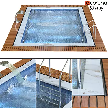 Relaxing Oasis: Swimming Pool 3D model image 1 