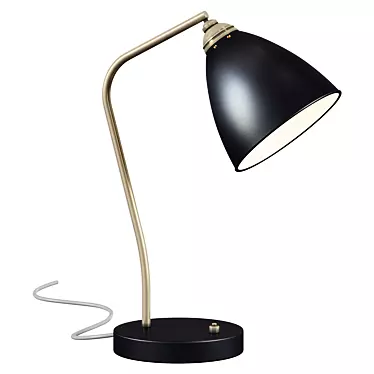 Angled Desk Lamp: Sleek and Adjustable 3D model image 1 
