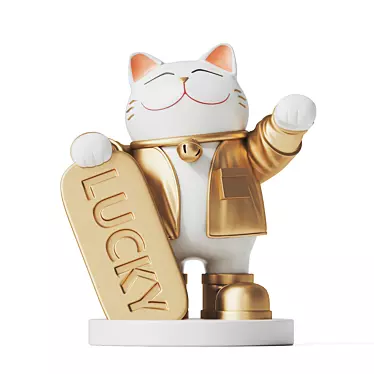 Cosmic Cat: Futuristic Feline Model 3D model image 1 