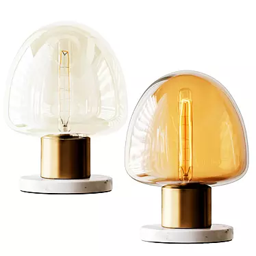 Elegant Eliana Glass Table Lamp 3D model image 1 