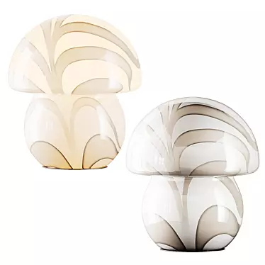 Elegant Alice Glass Lamp 3D model image 1 