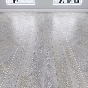 Oak Parquet Flooring: Linear, Chevron, Herringbone 3D model image 1 