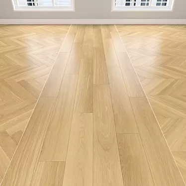 Premium Parquet Oak Flooring 3D model image 1 