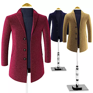 Luxurious Cashmere Coat: Perfect Fit Guarantee 3D model image 1 