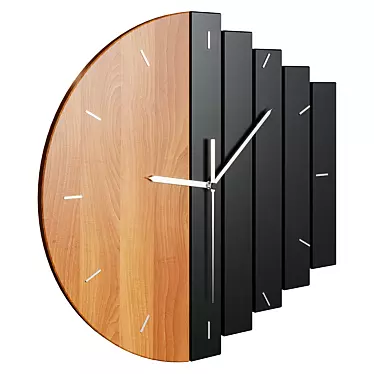Abstract Industrial Wall Clock 3D model image 1 