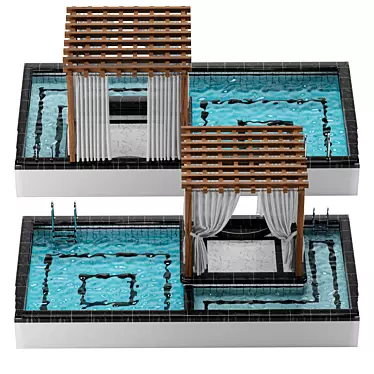 Ultimate Pool Oasis with Gazebo 3D model image 1 