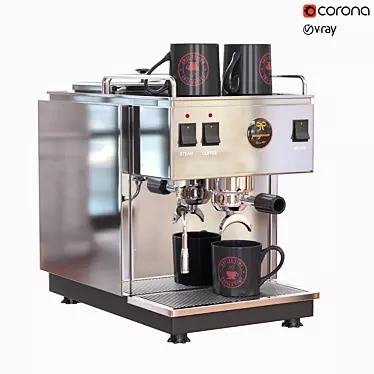 Sleek Espresso Maker 3D model image 1 