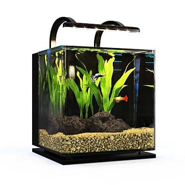 Sleek MarineLand Aquarium Kit 3D model image 1 
