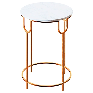 Elegant Bettina Marble Side Table 3D model image 1 