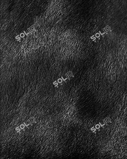 Luxurious faux fur throw 3D model image 1