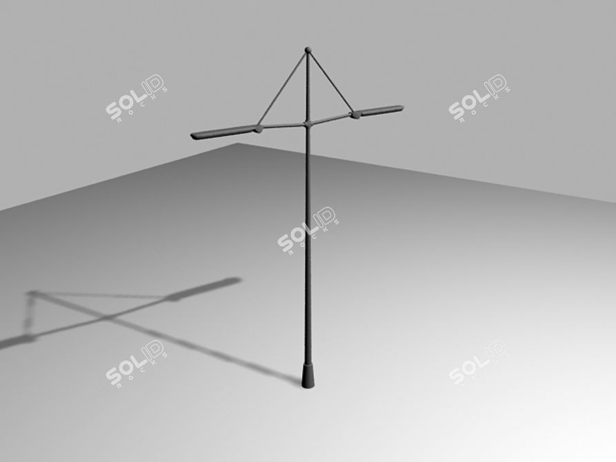 Sleek Urban Street Lamp 3D model image 1