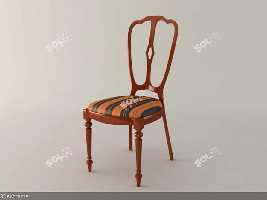 Title: Simplicity Styled Chair 3D model image 1