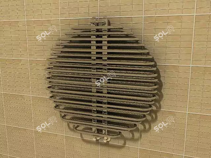 Modern Stainless Steel Towel Rail 3D model image 1