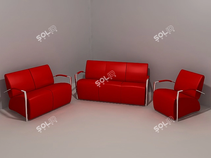 Modern Avantgarde Furniture Set 3D model image 1