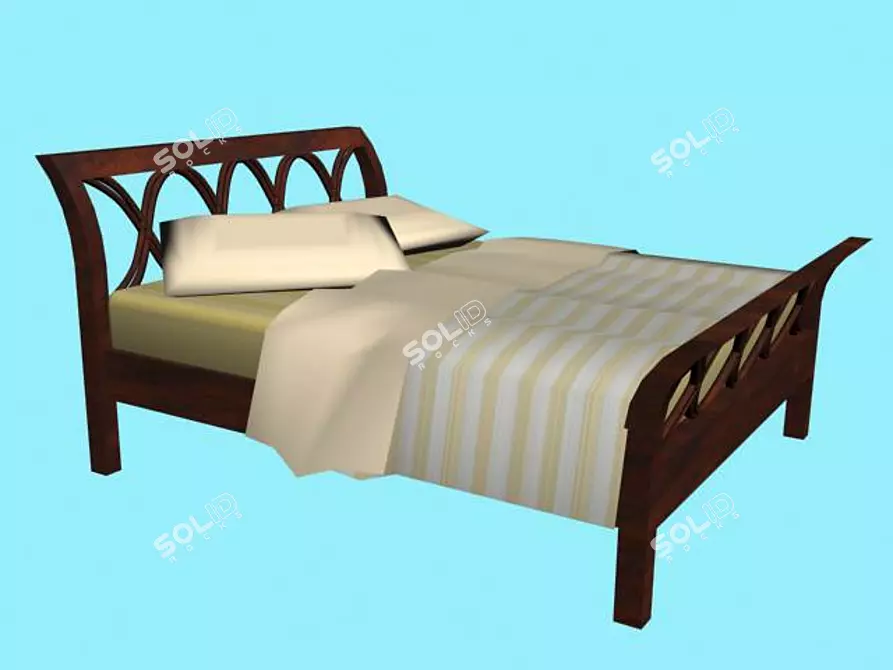 Cozy Dream Bed 3D model image 1