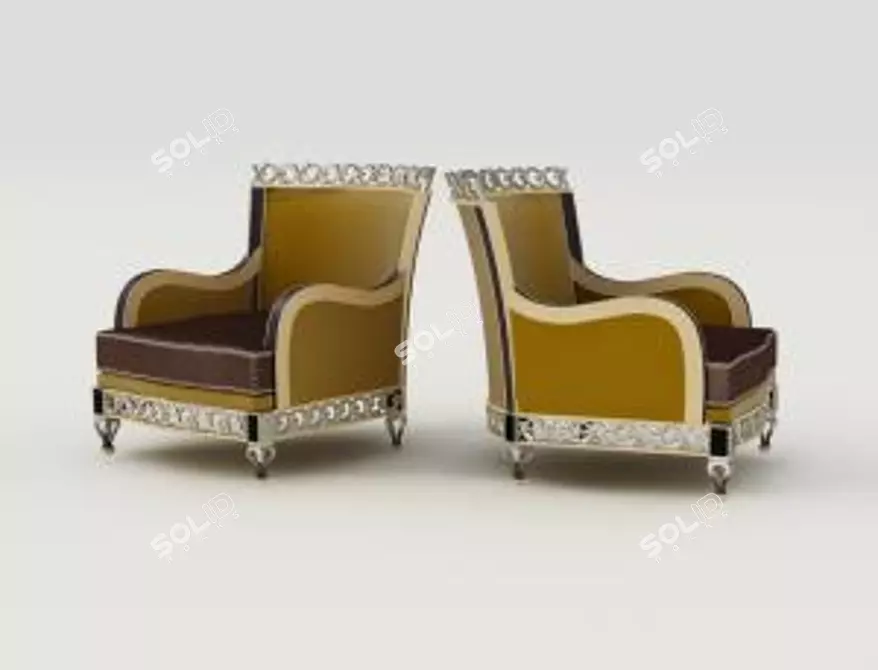 Elegant Chair Accents 3D model image 1