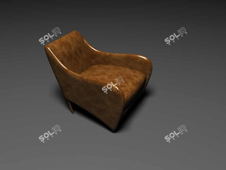 Italian Armchair: Elegant Comfort 3D model image 1