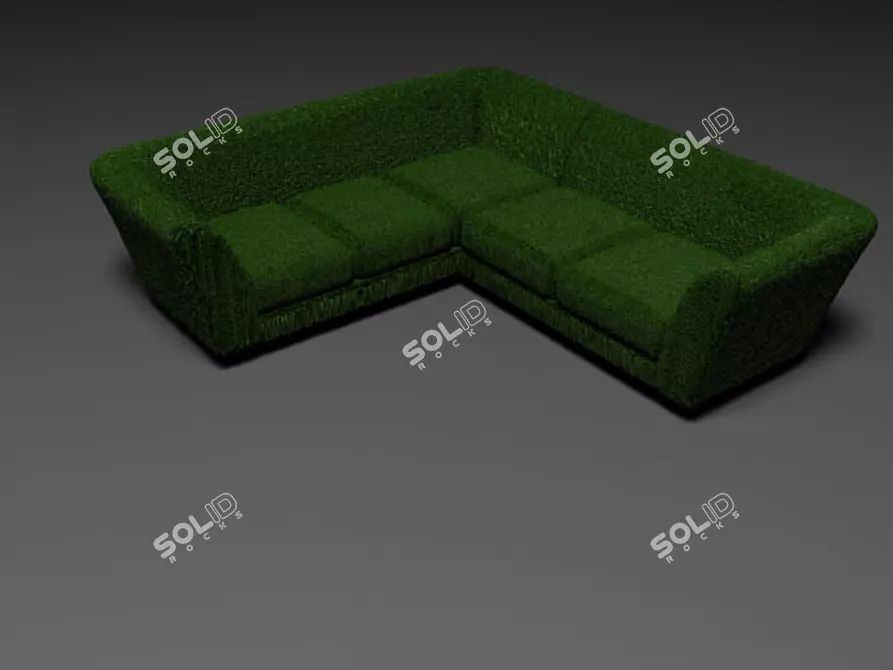Plush Comfort Sofa 3D model image 1
