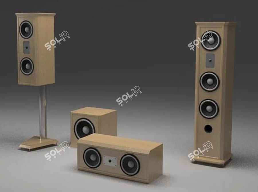 Home Theater Acoustic Set 3D model image 1