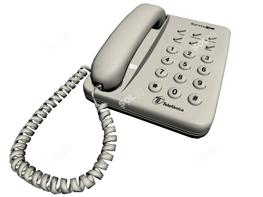 Textured Interior Phone 3D model image 1