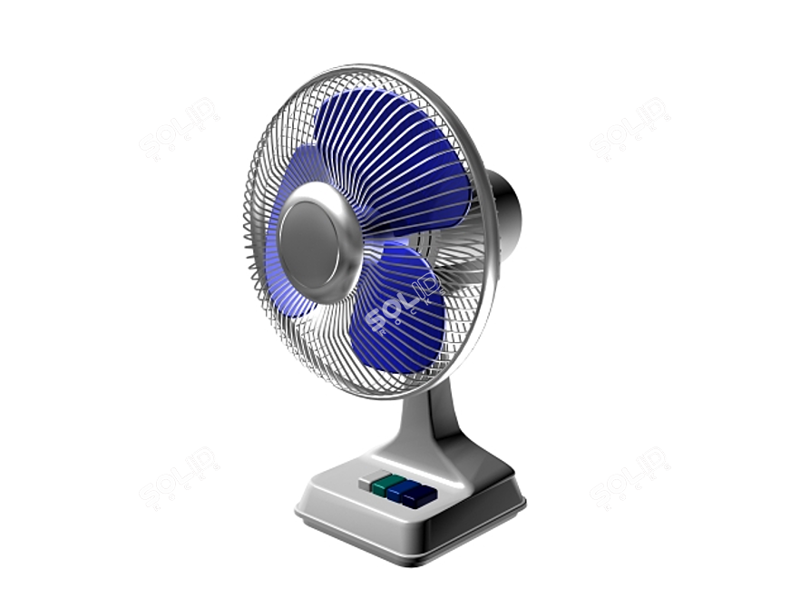 Compact Desk Fan 3D model image 1