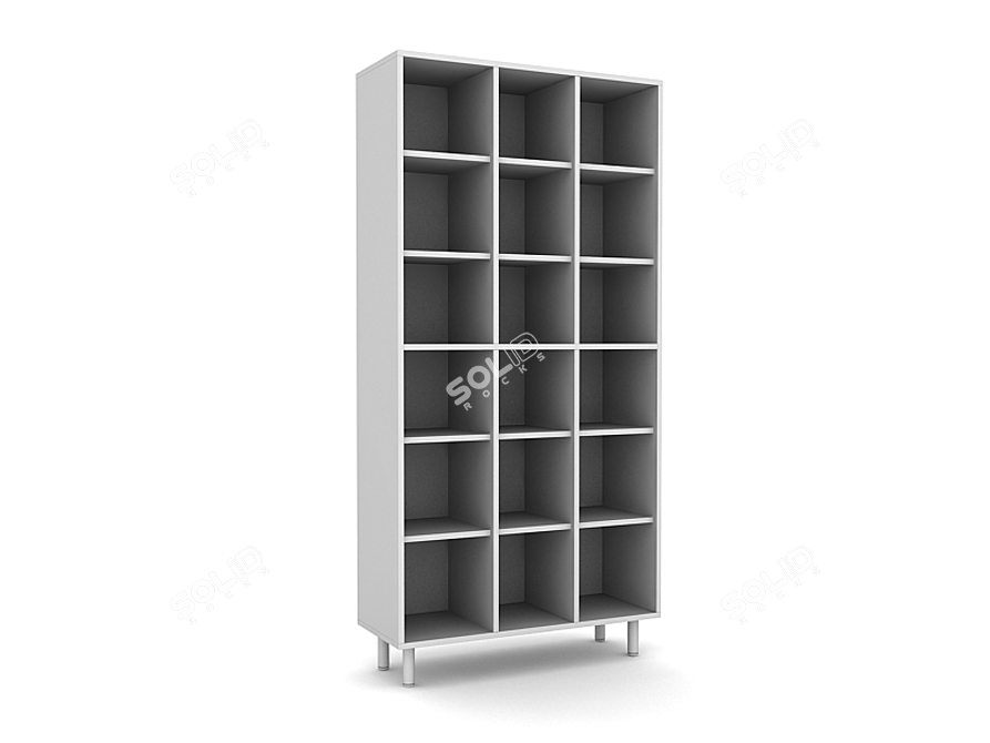 Spacious Office Rack 3D model image 1