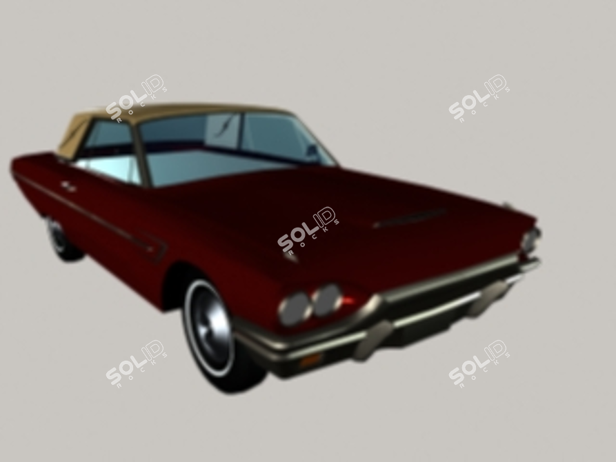 Classic 64 Ford Thunderbird 3D model image 1