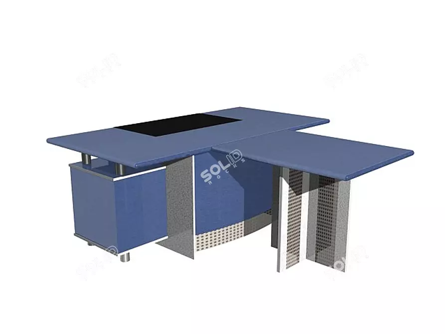 Elegant Office Desk 3D model image 1