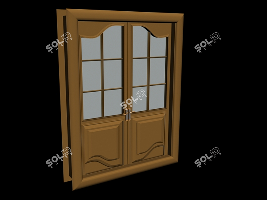 Textured Door 3D model image 1