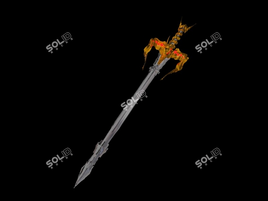 2-Handed Battle Sword 3D model image 1