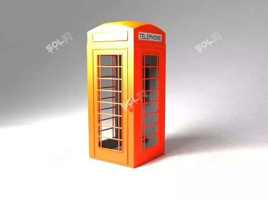 British Phone Booth 3D model image 1