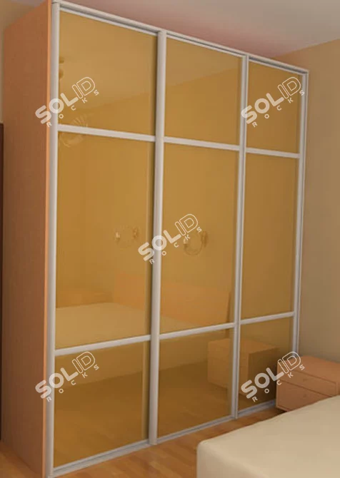 "Sleek Storage Solution: Versatile Closet with Stylish Texture 3D model image 1