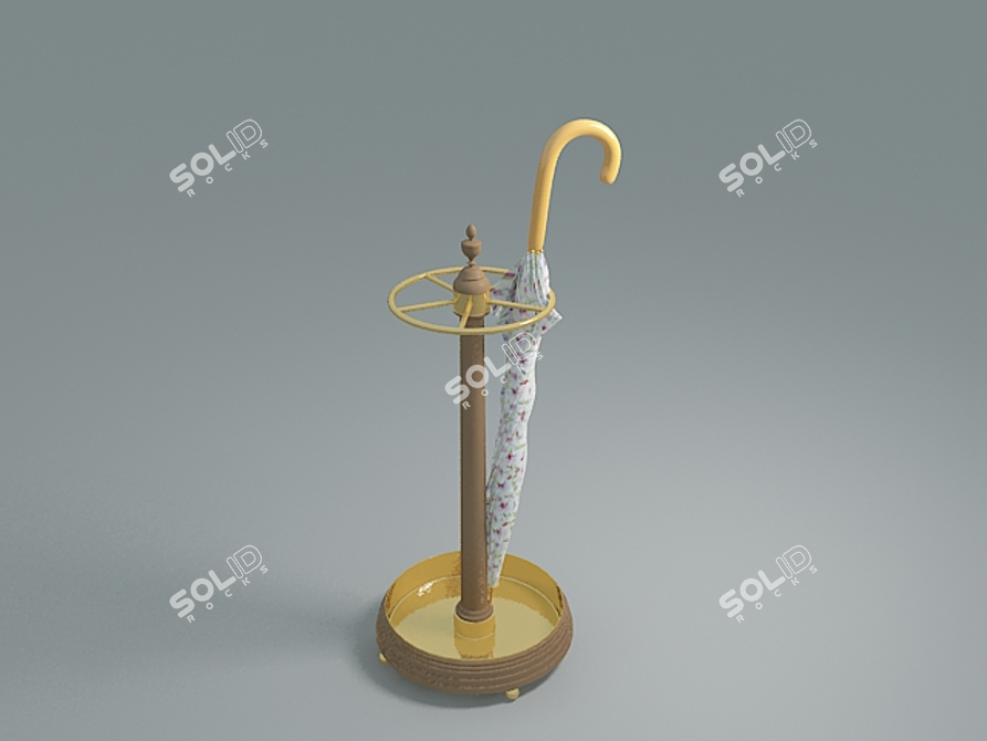 Compact Umbrella Stand 3D model image 1