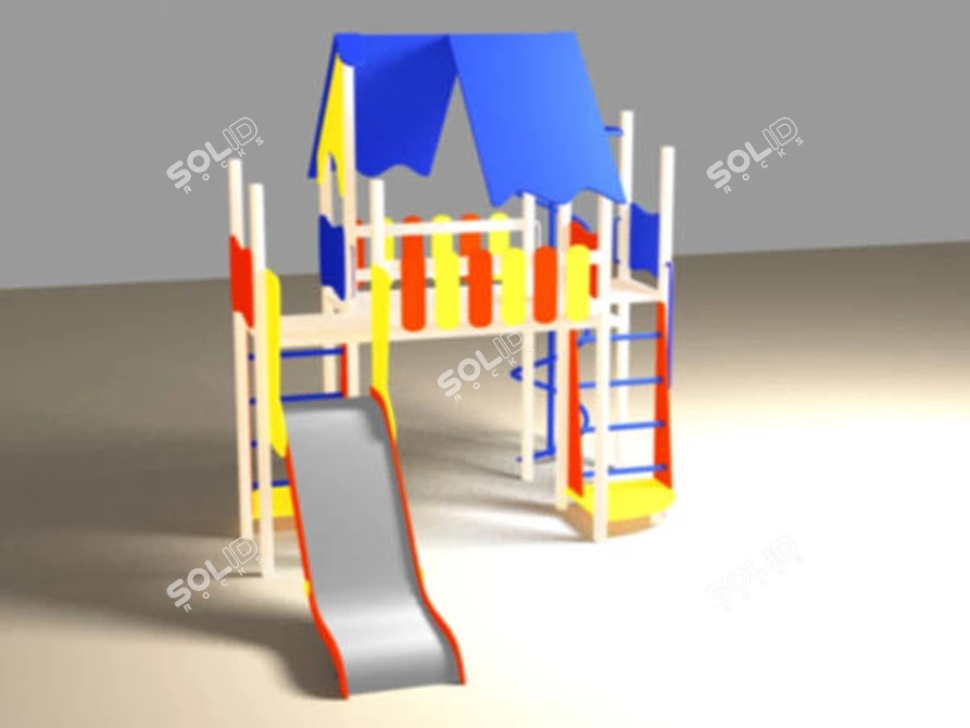 "KSIL" Kids Slide | Texture-Free 3D model image 1